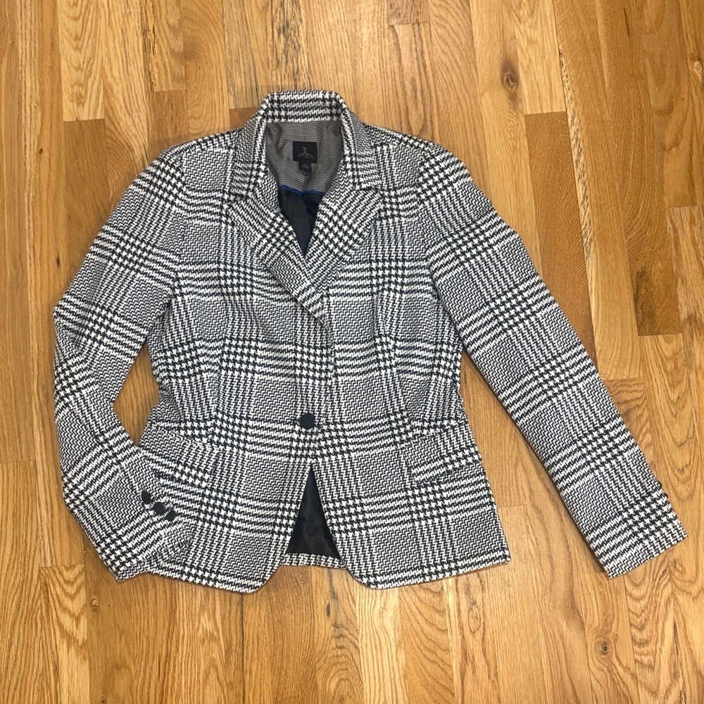 Jules & Leopold Black and White Checkered Blazer